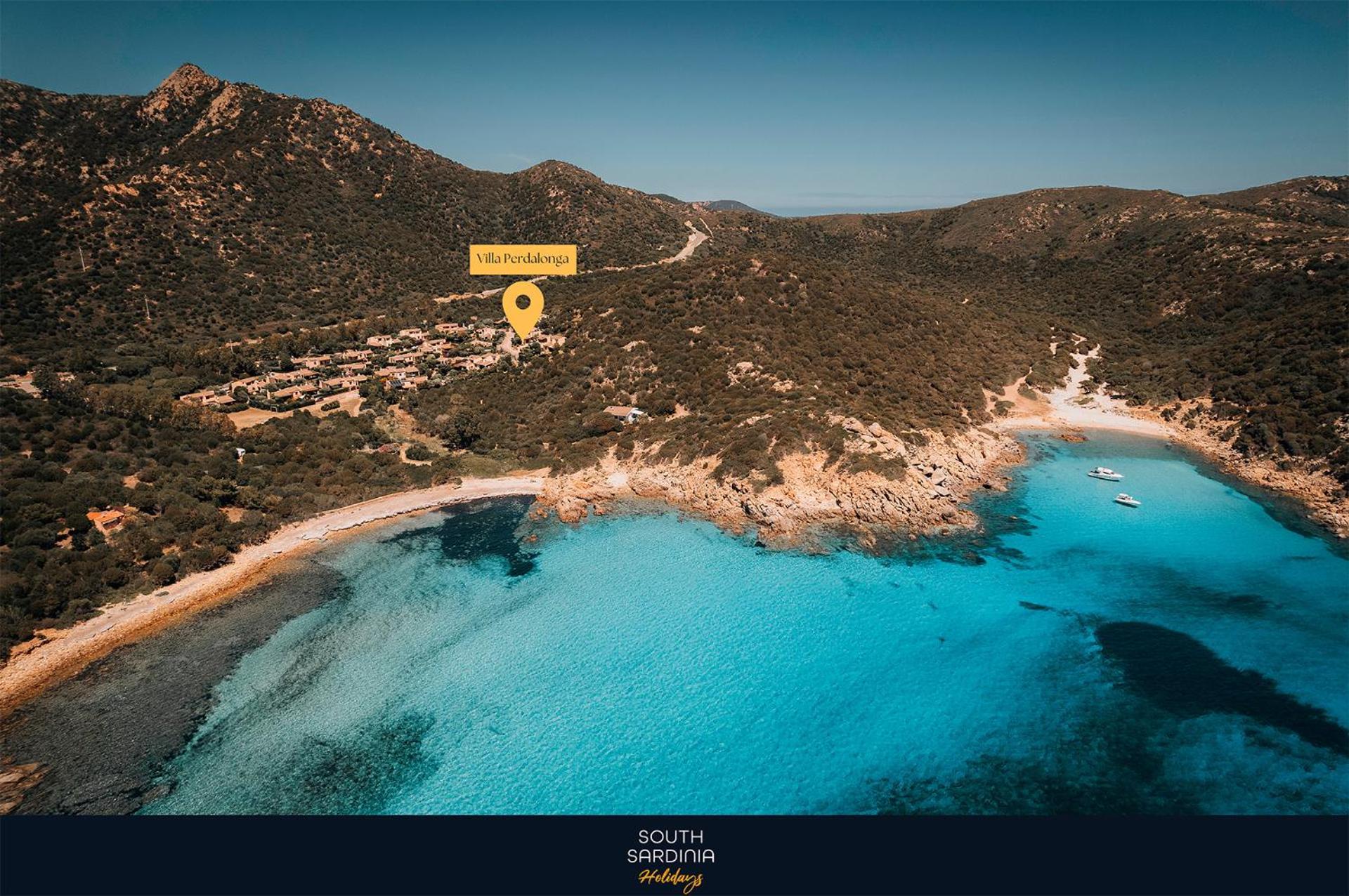 Villa Perdalonga, Vista Mare Sea View Tuerredda Teulada Buitenkant foto
